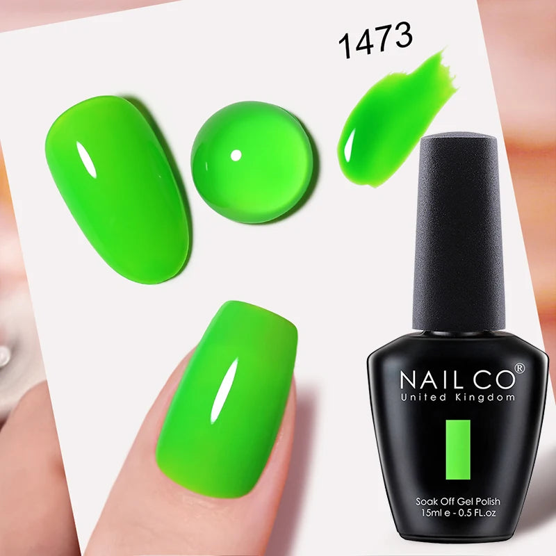NAILCO Gel Nail Polish 15ml UV/LED Hema/TPO Free – Professional Semi-Permanent Base and Top Coat