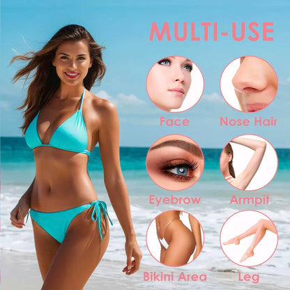 Depilador Elétrico Feminino Recarregável Completo