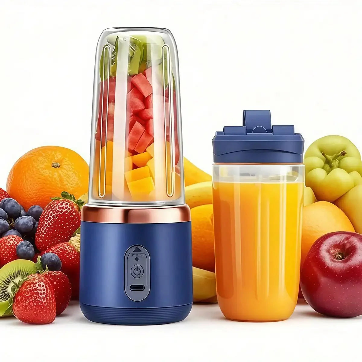 Liquidificador Portátil Potente com Copo - Smoothies Frutas Vegetais Cozinha Ginásio