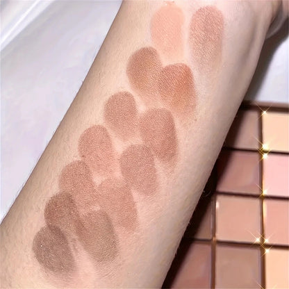 Paleta de Sombras 25 Cores Tons Neutros Castanho e Cinza