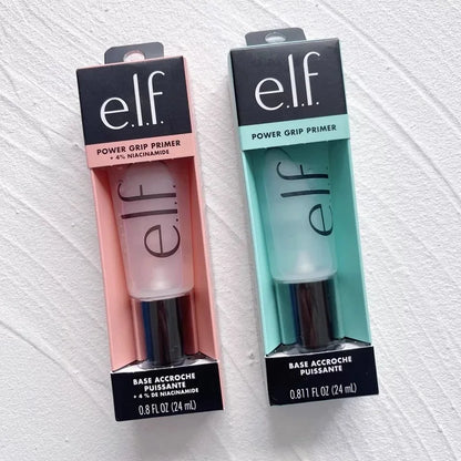 Prebase hidratante en gel Power Grip de ELF: fijación duradera del maquillaje y textura perfecta.