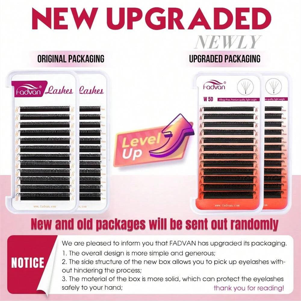 Extensiones de pestañas 5D FADVAN Efecto Visón Volumen