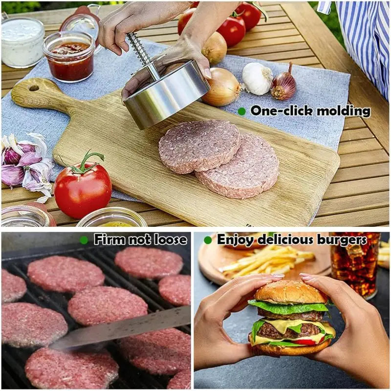 Prensa Hambúrgueres Aço Inox 304 Ajustável