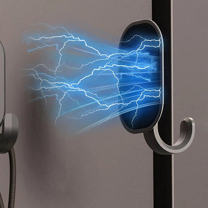 Reinforced Magnetic Hook – Strong Support for Kitchen, Refrigerator, Keys, and Towels | No Drilling Required Installation | Multifunctional Hook for Bathroom and Organization