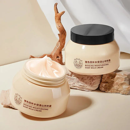 Creme Leite de Cabra HUNMUI Hidratante – Transforma Pele Áspera Refrescante Iluminador Nutritivo Cuidado Facial