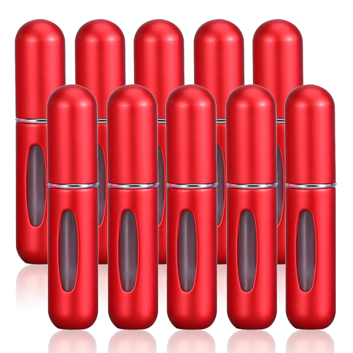 Kit de 10 botellas de perfume rellenables de 5 ml (vacías y rellenables) para viajes, cosméticos y cuadernos.