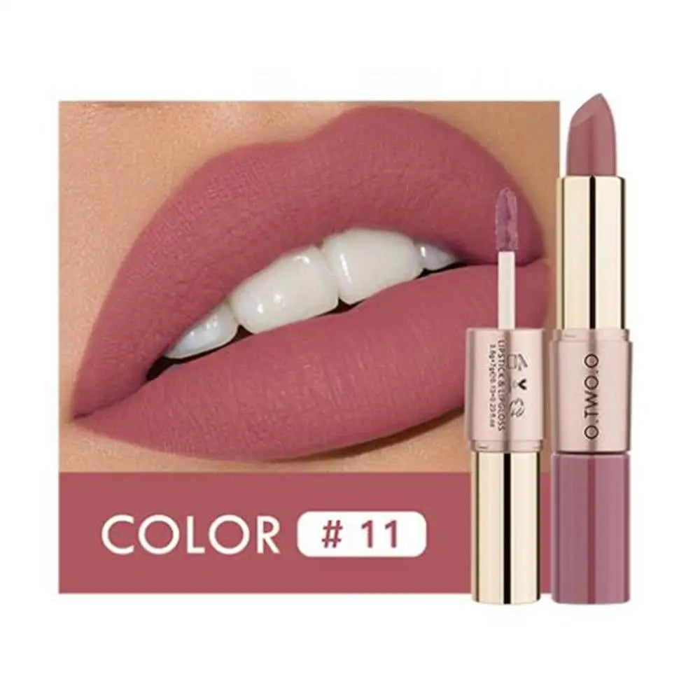 Batom 2 em 1 Matte e Gloss 12 Cores