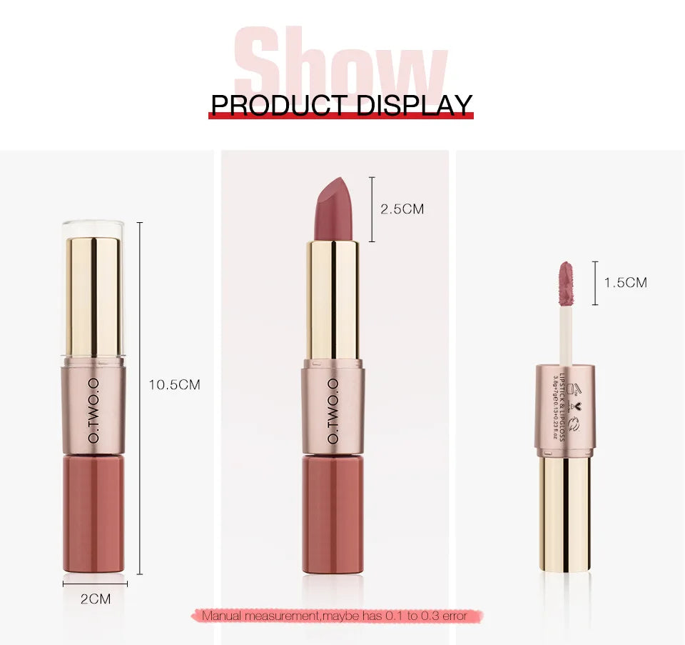 Batom 2 em 1 Matte e Gloss 12 Cores