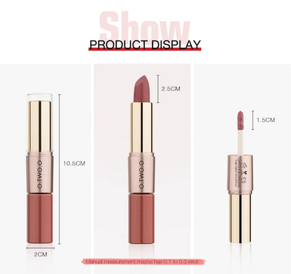 Batom 2 em 1 Matte e Gloss 12 Cores