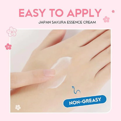 Crema de esencia de sakura japonesa con ácido hialurónico: hidratación y luminosidad.
