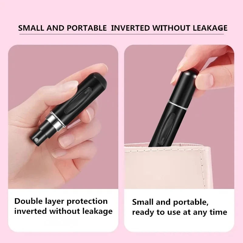 Kit de 10 botellas de perfume rellenables de 5 ml (vacías y rellenables) para viajes, cosméticos y cuadernos.