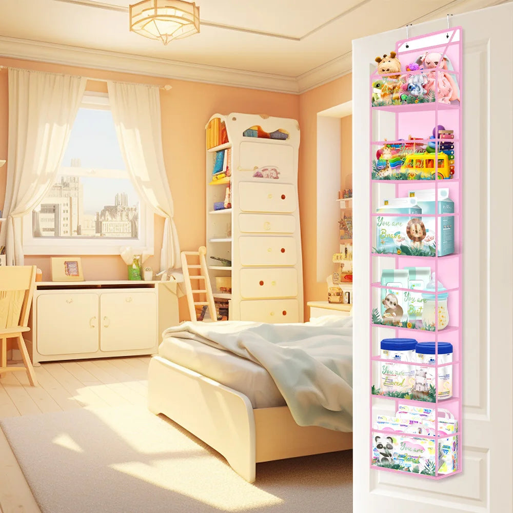 Bolsa de Armazenamento Multifuncional em Tecido – Organizador Suspenso de Múltiplas Camadas para Trás da Porta | Saco Suspenso para Diversos Itens