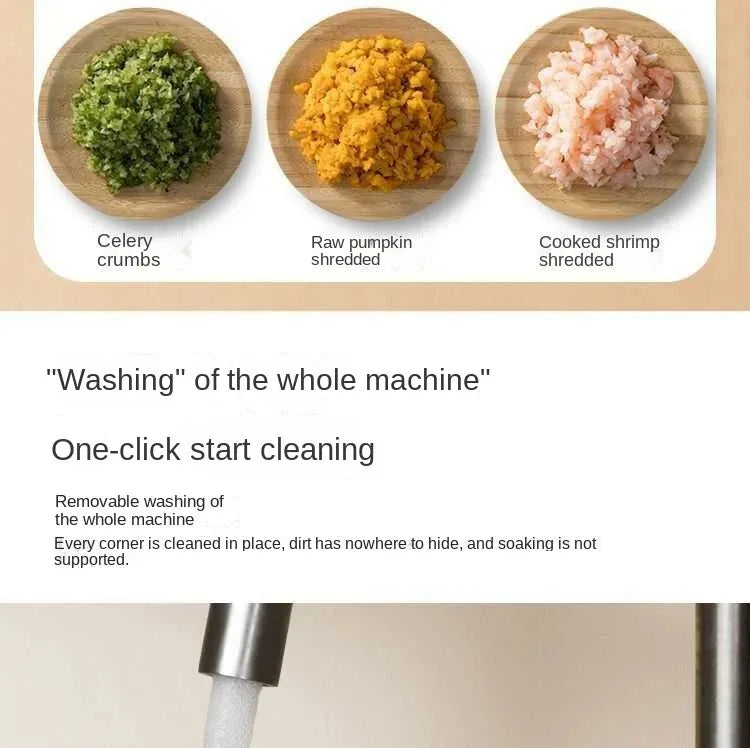 Wooden plates with shredded celery crumbs, raw pumpkin, and cooked shrimp on white background