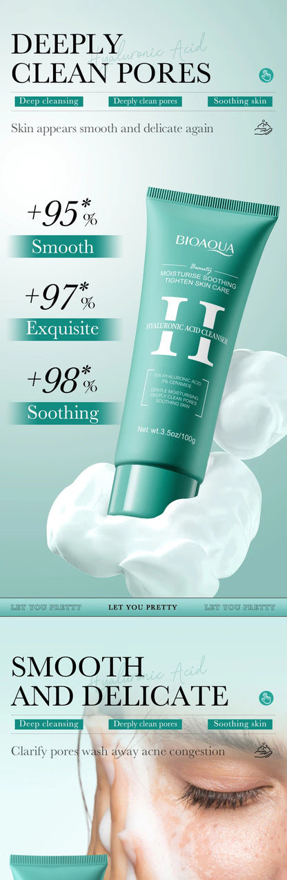 Gel Limpeza Facial BIOAQUA Ácido Hialurônico