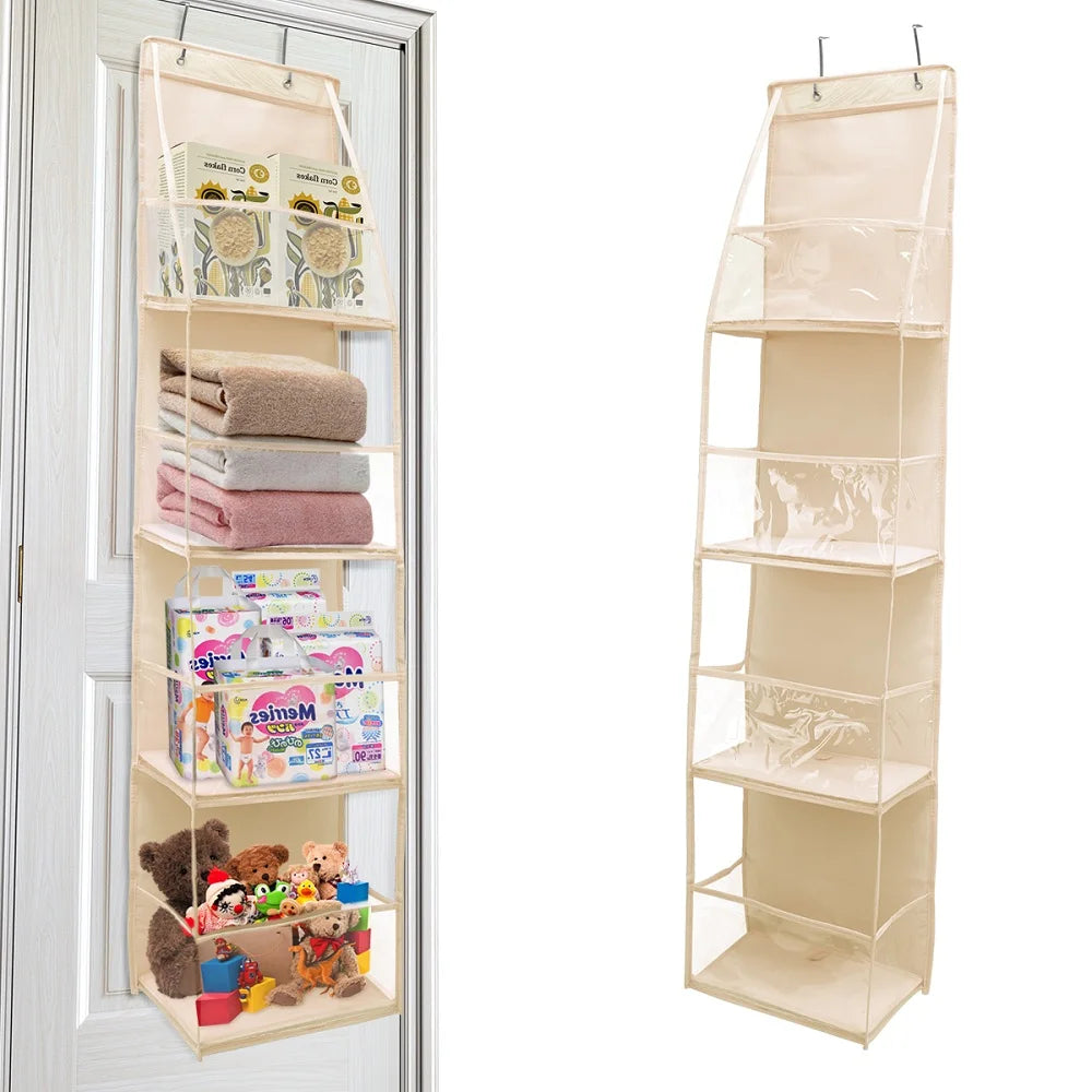 Bolsa de Armazenamento Multifuncional em Tecido – Organizador Suspenso de Múltiplas Camadas para Trás da Porta | Saco Suspenso para Diversos Itens