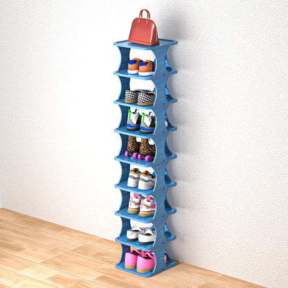 Sapateira Vertical 9 Andares | Organizador Modular de Sapatos | Design Compacto para Quarto e Varanda