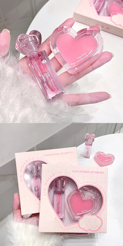 Bálsamo labial con extracto de plantas Gege Bear: brillo hidratante, incoloro y nutritivo.