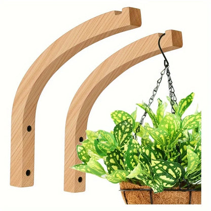 Suporte Parede Plantas em Madeira - Organizador Suspenso para Vasos 1 ou 2 Peças