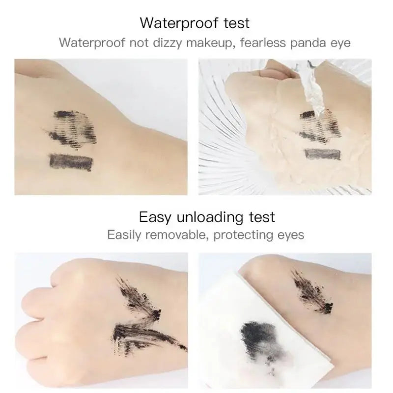 Máscara de pestañas voluminizadora resistente al agua: riza, alarga, no se corre, secado rápido, fórmula 4D, pestañas naturales