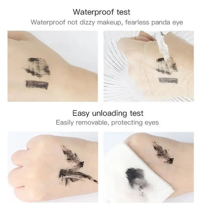 Máscara de pestañas voluminizadora resistente al agua: riza, alarga, no se corre, secado rápido, fórmula 4D, pestañas naturales