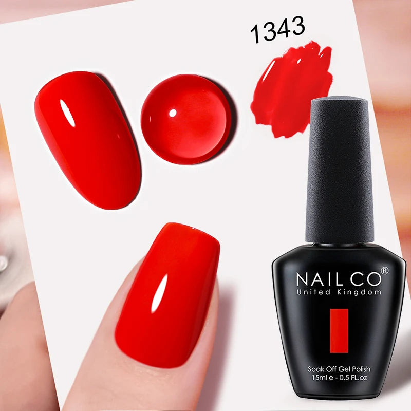 NAILCO Gel Nail Polish 15ml UV/LED Hema/TPO Free – Professional Semi-Permanent Base and Top Coat