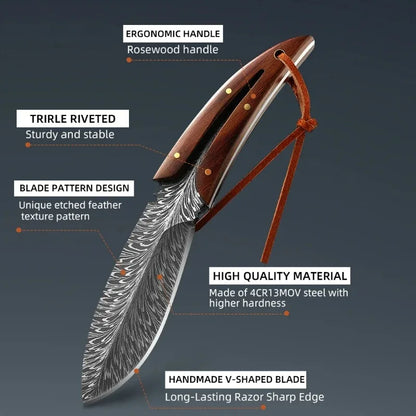 Faca de Desossa Profissional | Faca de Chef Afiada | Textura Premium com Bainha | Utensílio Culinário