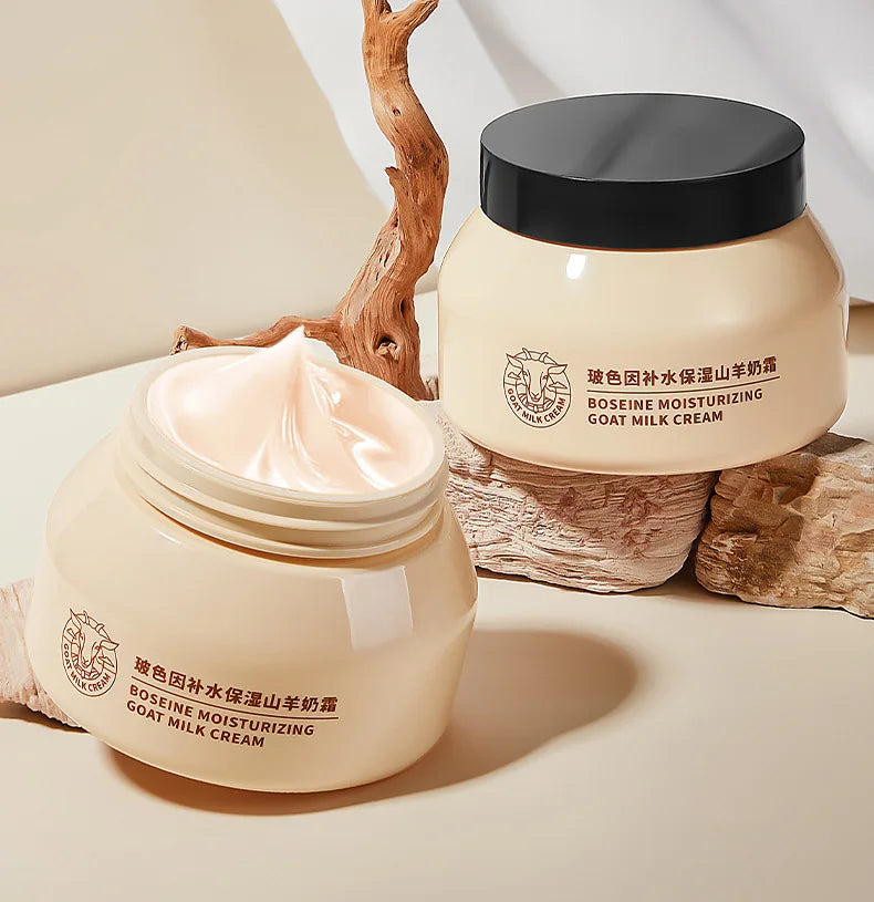 Creme Leite de Cabra HUNMUI Hidratante – Transforma Pele Áspera Refrescante Iluminador Nutritivo Cuidado Facial