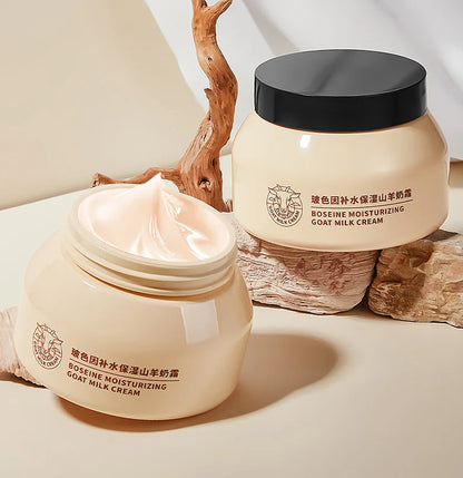 Creme Leite de Cabra HUNMUI Hidratante – Transforma Pele Áspera Refrescante Iluminador Nutritivo Cuidado Facial