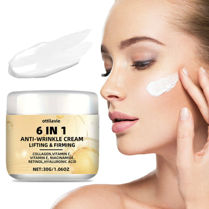 Creme Firmeza Instantânea Ottilavie 6 em 1 – Hidrata, Firma e Suaviza | Não Oleoso | Todos os Tipos de Pele