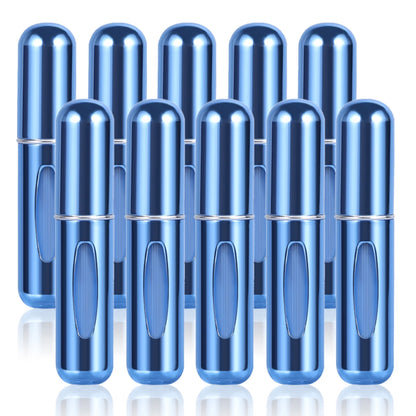 Kit de 10 botellas de perfume rellenables de 5 ml (vacías y rellenables) para viajes, cosméticos y cuadernos.