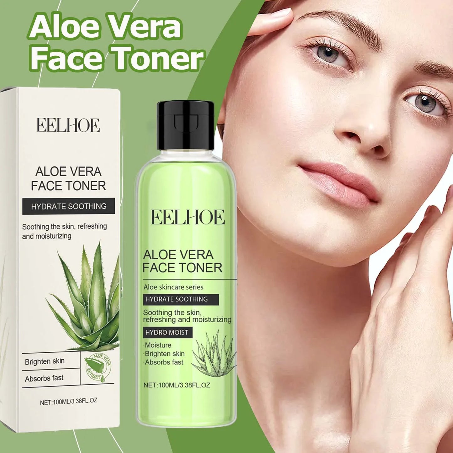 Aloe Vera Facial Toner 100ml - Moisturizing, Oil Control, Refreshing