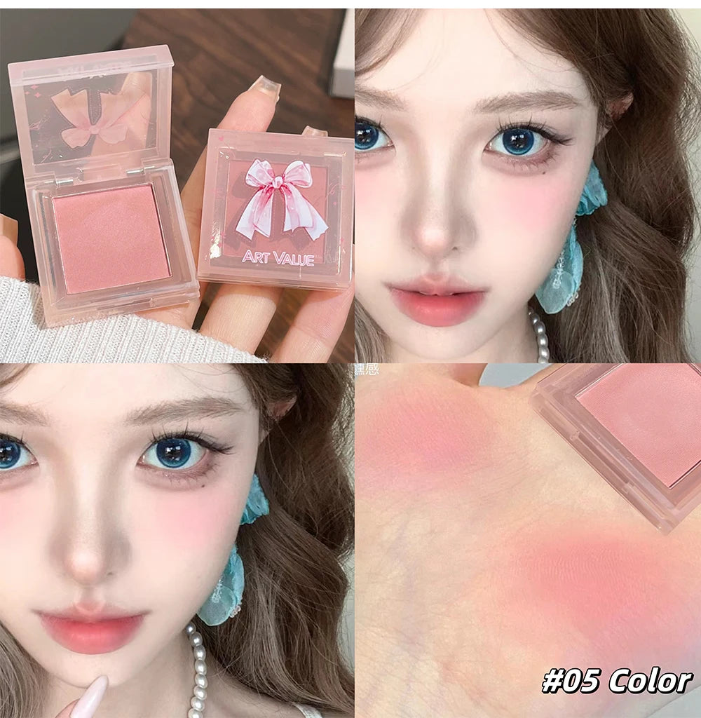 Conjunto de Batons Mate 6 Peças - Kit Maquilhagem Lábios Veludo Nude com Blush e Colar Presente