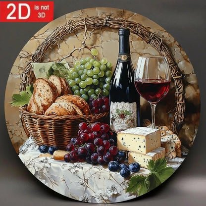 Decoração Metal Tema Vinho – Arte Parede Bar Cozinha Café Casa Presente Enófilo