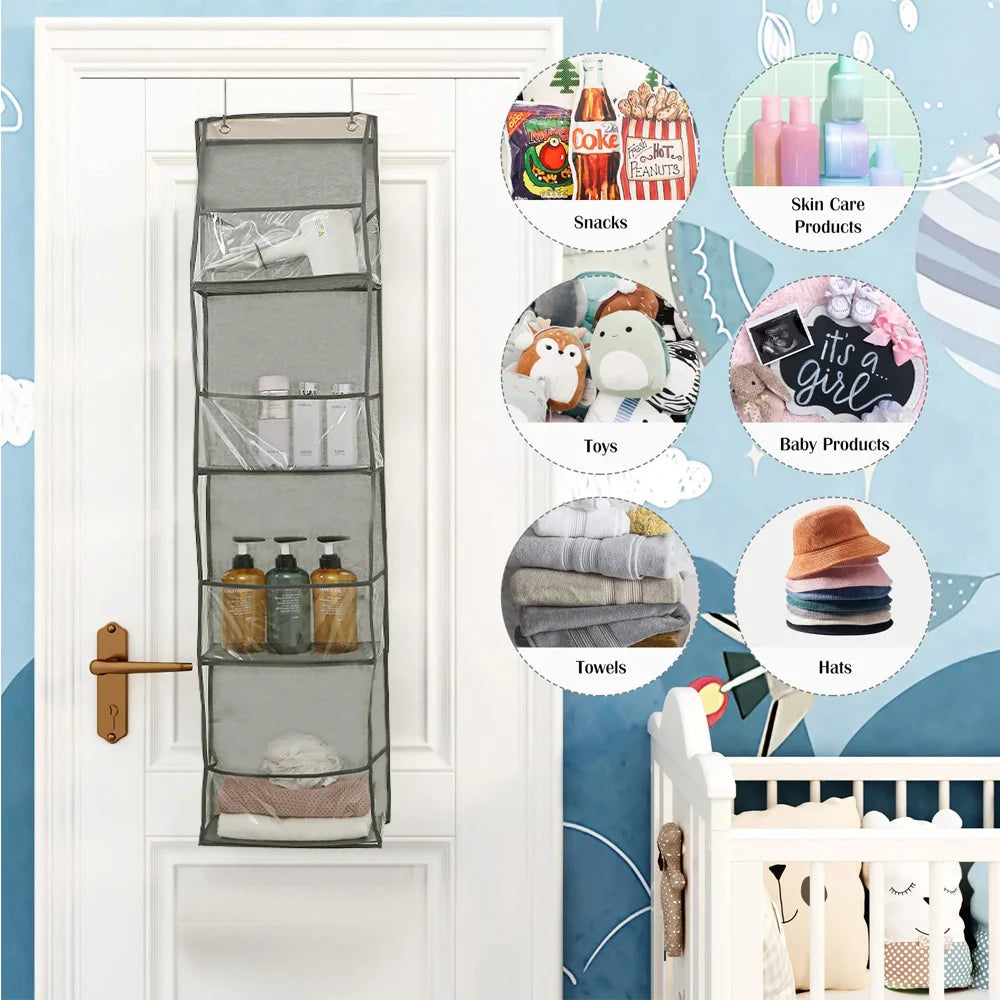 Bolsa de Armazenamento Multifuncional em Tecido – Organizador Suspenso de Múltiplas Camadas para Trás da Porta | Saco Suspenso para Diversos Itens