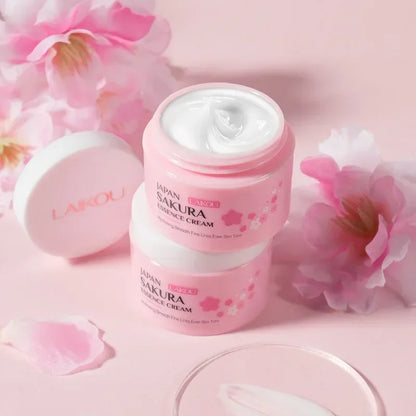 Crema hidratante LAIKOU Sakura 25 g: iluminadora, nutritiva, control de grasa, reparadora e hidratación profunda.