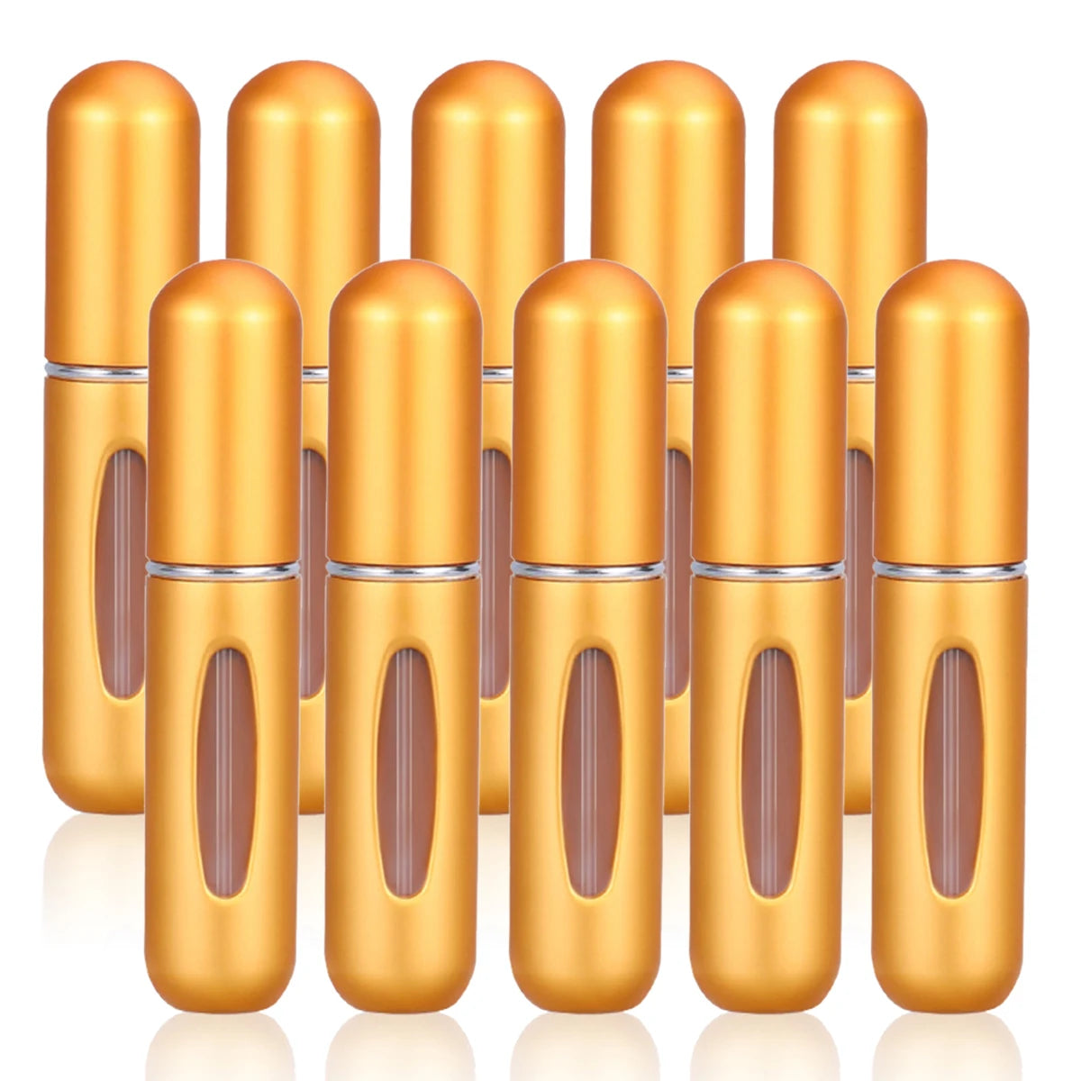 Kit de 10 botellas de perfume rellenables de 5 ml (vacías y rellenables) para viajes, cosméticos y cuadernos.