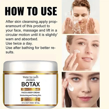 Crema reafirmante de colágeno con niacinamida, crema facial hidratante, día y noche, con vitamina C, para piel sensible.