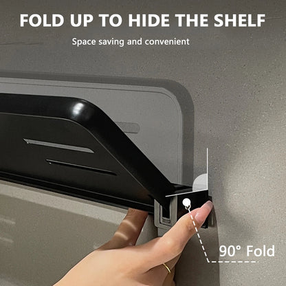 Prateleira Dobrável de Armazenamento para Banheiro – Estante para Banheiro Adequada para Banheiro, Cozinha e Lavanderia, de Parede