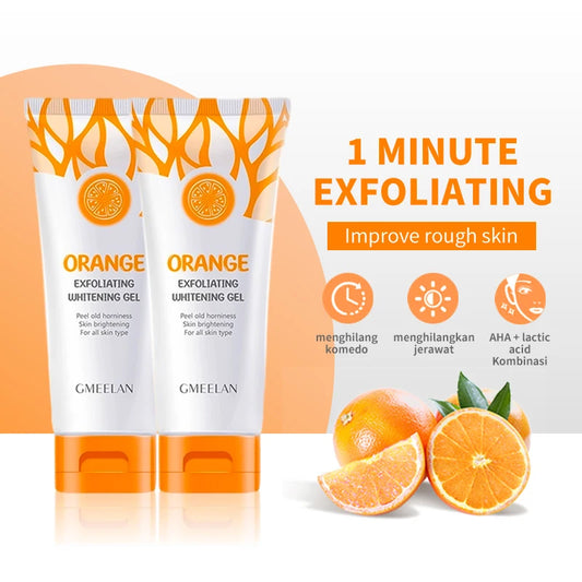 Gel Esfoliante de Laranja 50g - Removedor Células Mortas Iluminador Hidratante Cuidado Pele Coreano