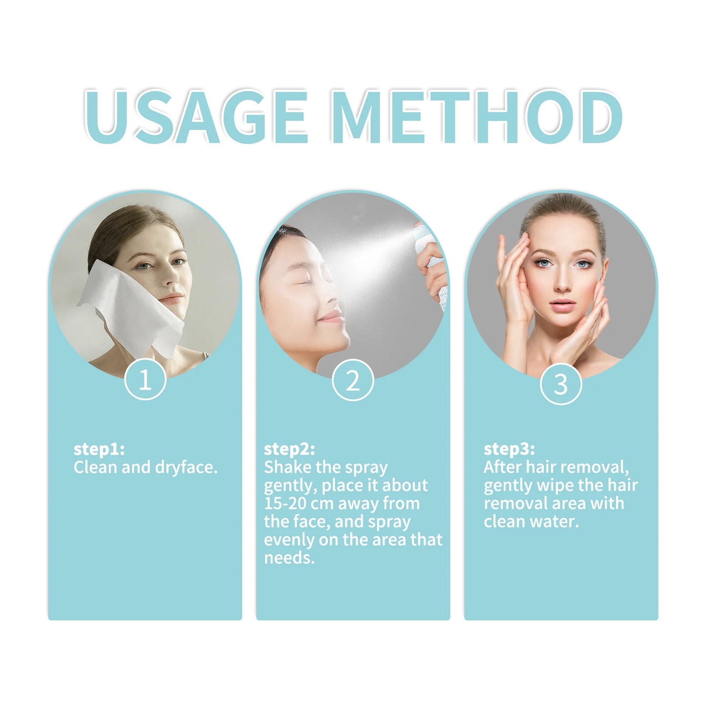 Spray Identificador Pelos 114ml + 4 Lâminas Dermaplaning - Depilação Facial Suave Indolor Profissional