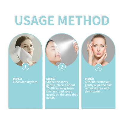 Spray Identificador Pelos 114ml + 4 Lâminas Dermaplaning - Depilação Facial Suave Indolor Profissional