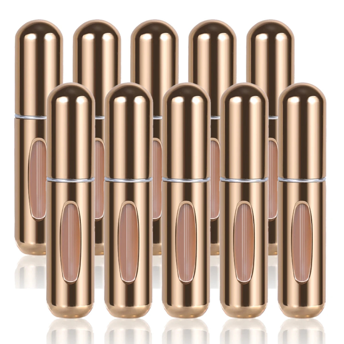 Kit de 10 botellas de perfume rellenables de 5 ml (vacías y rellenables) para viajes, cosméticos y cuadernos.