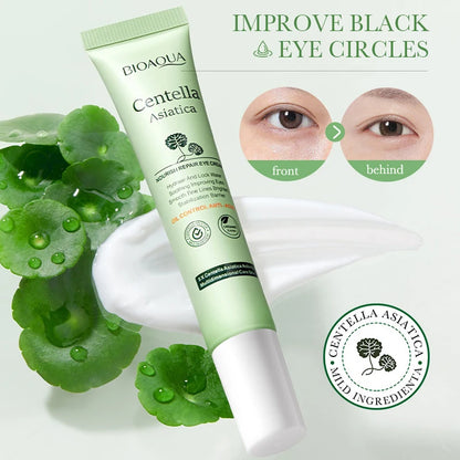 Crema para ojos con centella asiática: hidratante, reafirmante, aclara ojeras, suaviza líneas de expresión y nutre (20 g)