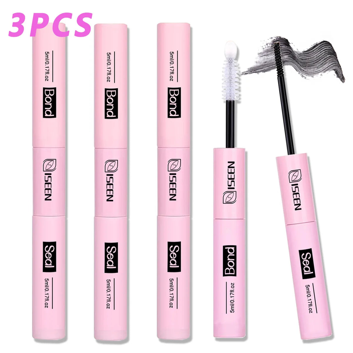 Cola Pestanas Clusters 2-em-1 Bond & Seal 10ml – À Prova d'Água Preta Longa Duração 72H