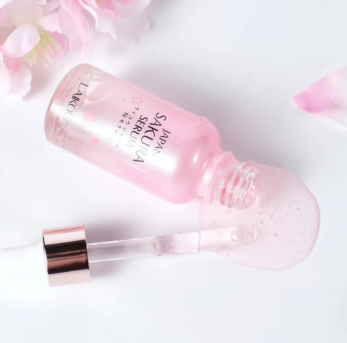LAIKOU Cherry Blossom Essence – Suero facial iluminador con niacinamida para una piel radiante