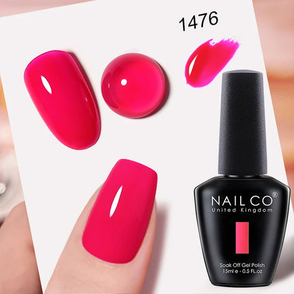 NAILCO Gel Nail Polish 15ml UV/LED Hema/TPO Free – Professional Semi-Permanent Base and Top Coat