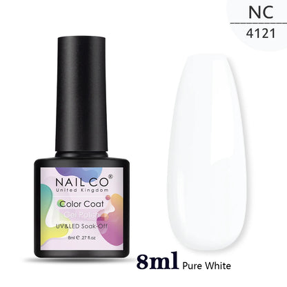 NAILCO Gel Nail Polish 15ml Dark Red Series – UV Glitter Colors Professional Semi-Permanent Manicure