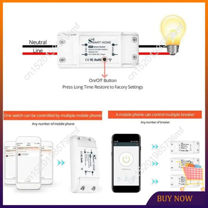 Interruptor inteligente WiFi MSOR Tuya