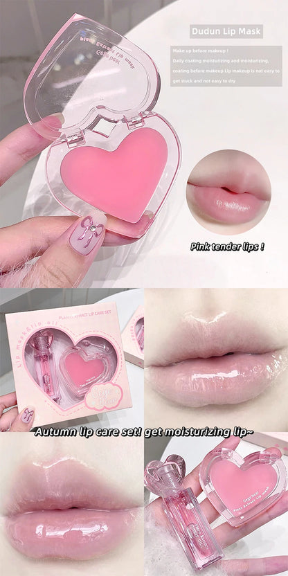 Bálsamo labial con extracto de plantas Gege Bear: brillo hidratante, incoloro y nutritivo.