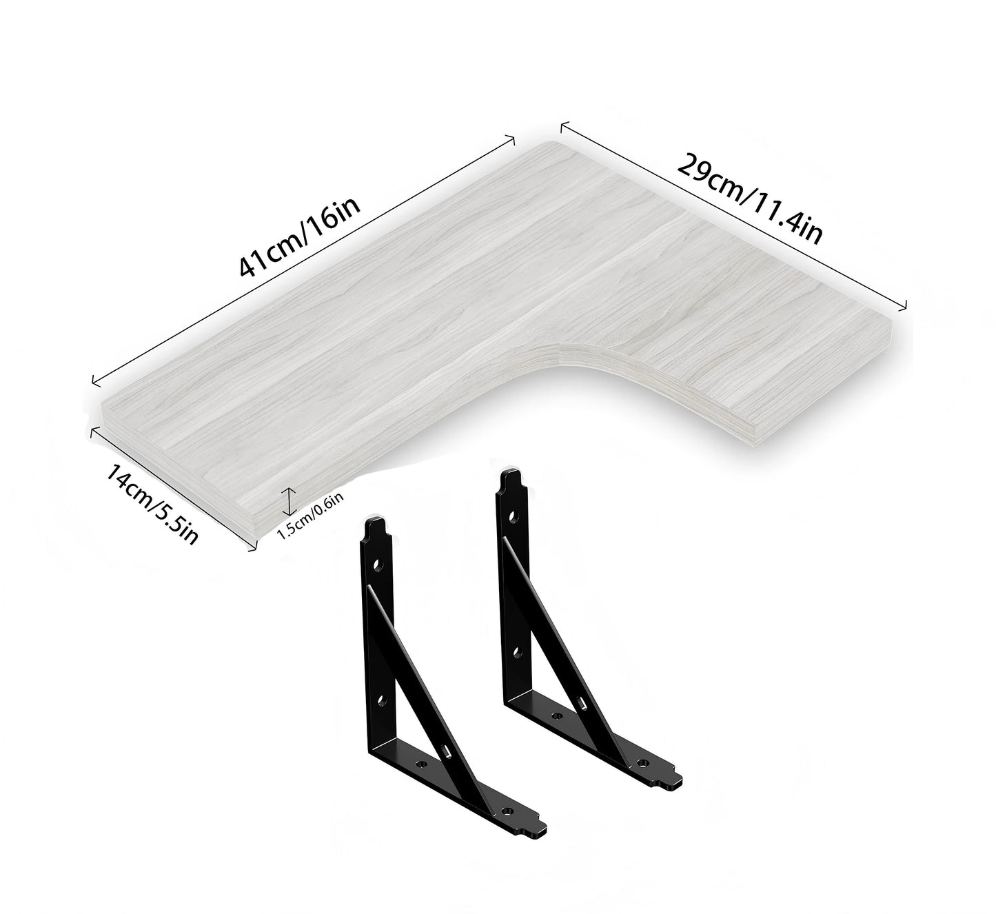 Prateleiras de Canto Flutuantes em Madeira | Design Moderno para Parede | Decoração e Arrumação